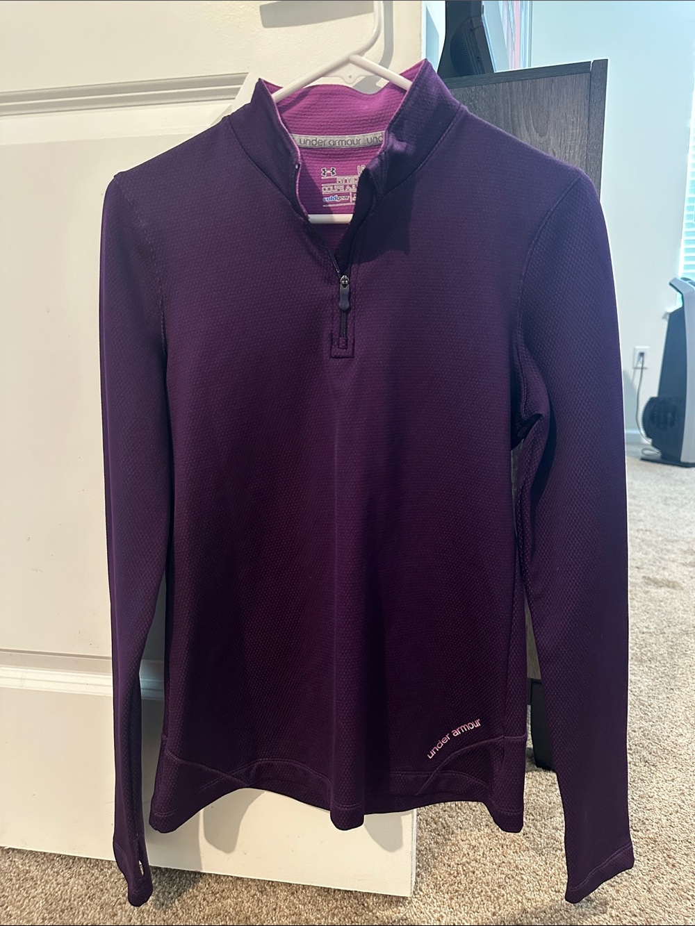 Under Armour Deep Purple Quarter-Zip Performance Top
